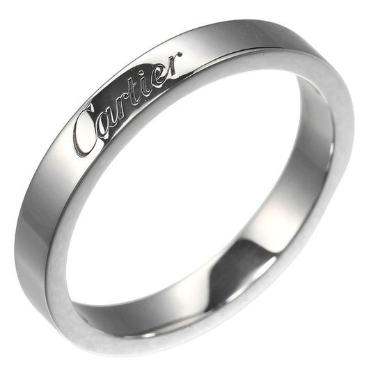 Cartier C De Cartier Engraved Pt950platinum 13.5 Ladies 5.3g Ring