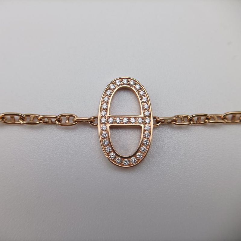 Hermes Chaine d'Ancre Contour Gold Necklace