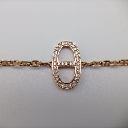 Hermes Chaine d'Ancre Contour Gold Necklace