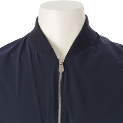 Hermes 24 Nylon Lamb Leather Blouson Bomber Jacket Outerwear H452820hk0144 Navy