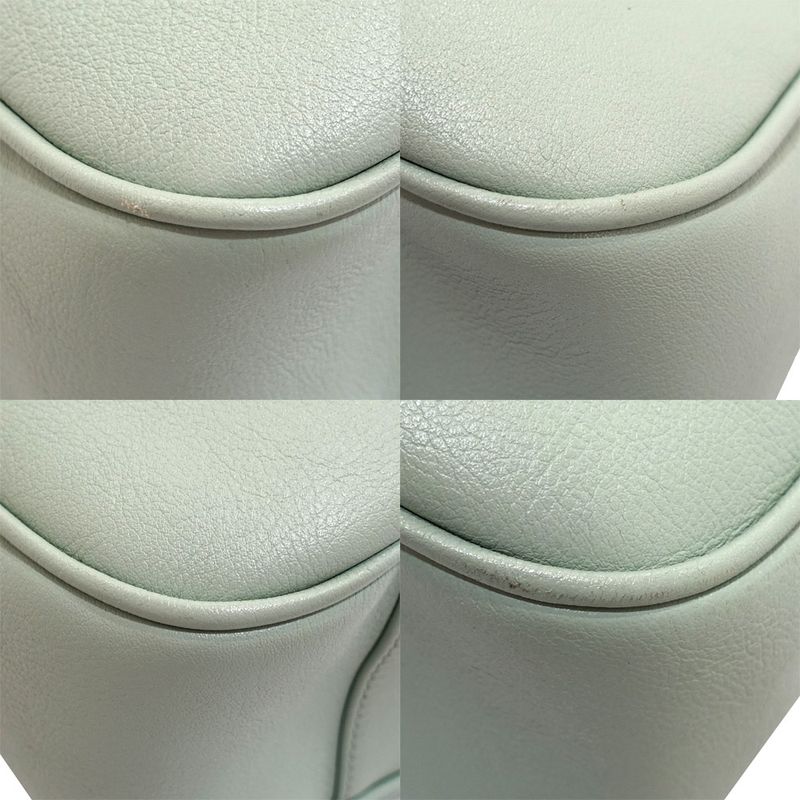 Gucci Diana Bamboo Handbag 746124 Double G Leather Mint Green Gold