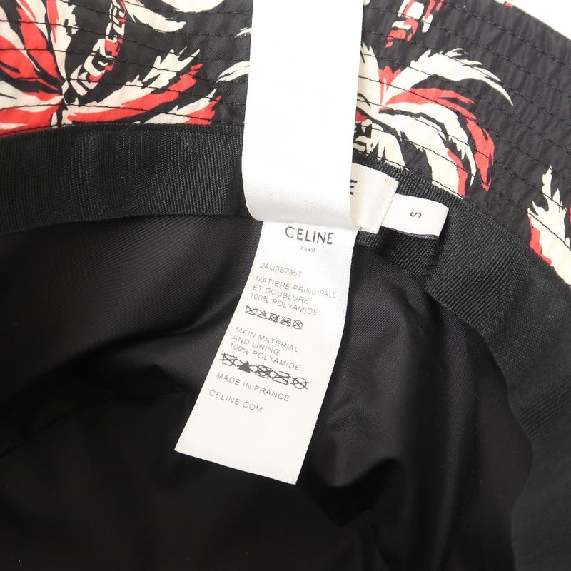 Celine Hat Size S Aloha Palm Tree Nylon Bucket Hat Made In France 20250611