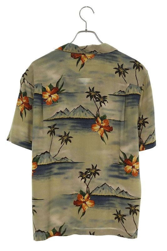 Celine 2c946862t Rayon Hawaiian Short Sleeve Shirt Men 38