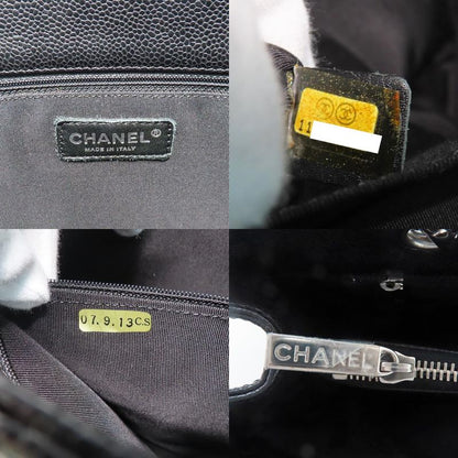 Chanel GST Tote A50995 Shoulder Bag Black Caviar Skin Svhardware 11th