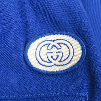 Gucci 742766 Wool Mohair Interlocking G Track Pants Blue 44 With Hangers Made