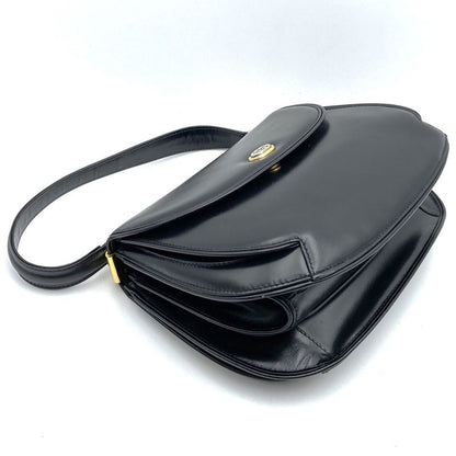 Gucci Handbag Black Leather Ladies Men Fashion Branded