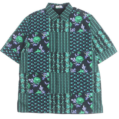  DIOR Homme 293c517a5679 100% Cotton Floral Print Flap Short Sleeve Short