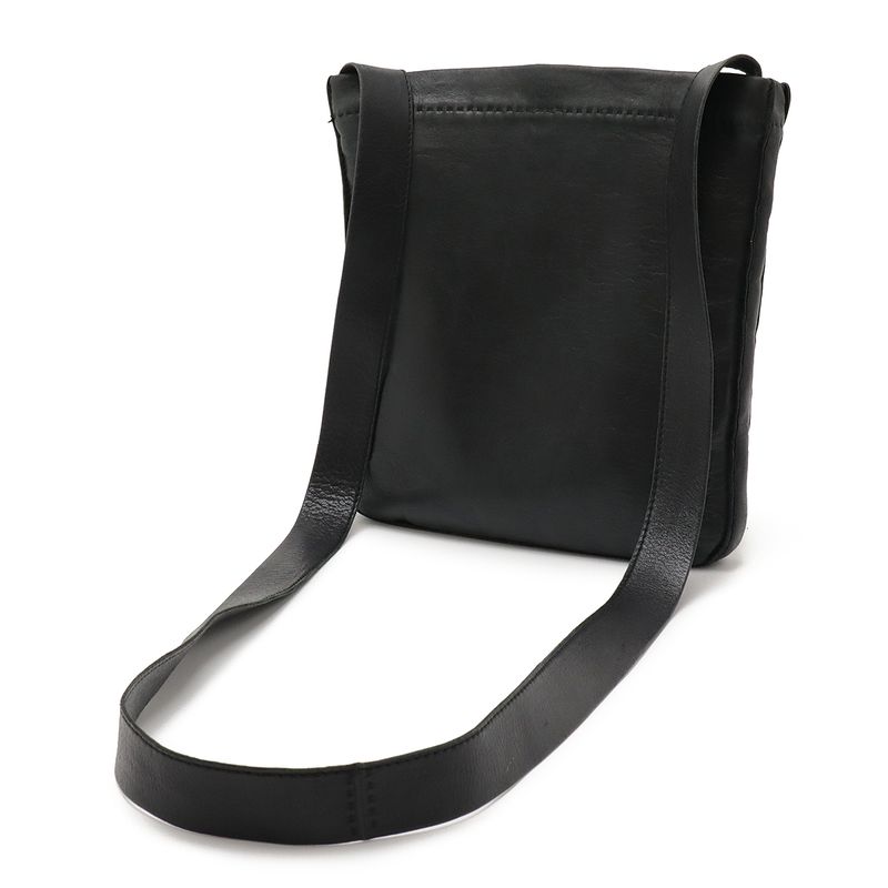 Hermes Tudu Shoulder Bag Pochette Crossbody Leather Black