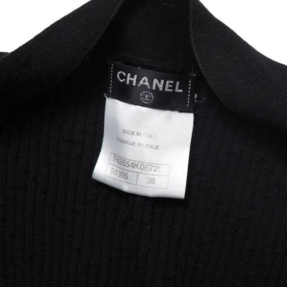 Chanel Knitwear Size 38 Long Knit Cardigan P45654 CC Coco Mark Logo Button