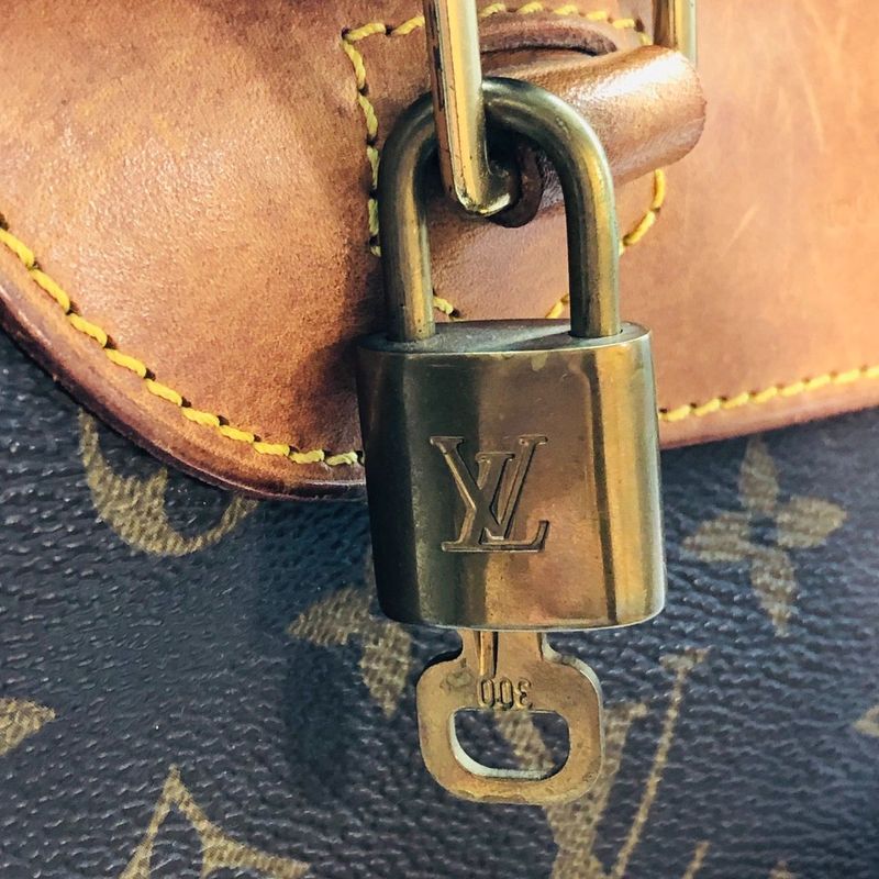 Louis Vuitton M47270 Deauville Monogram Handbag Boston Bag Leather Ladies