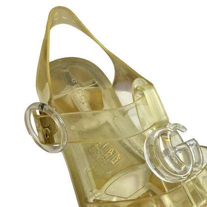 Good Gucci GG Marmont Rubber Sandals Size 36 Approx 23cm (9.06in) Clear Ladies