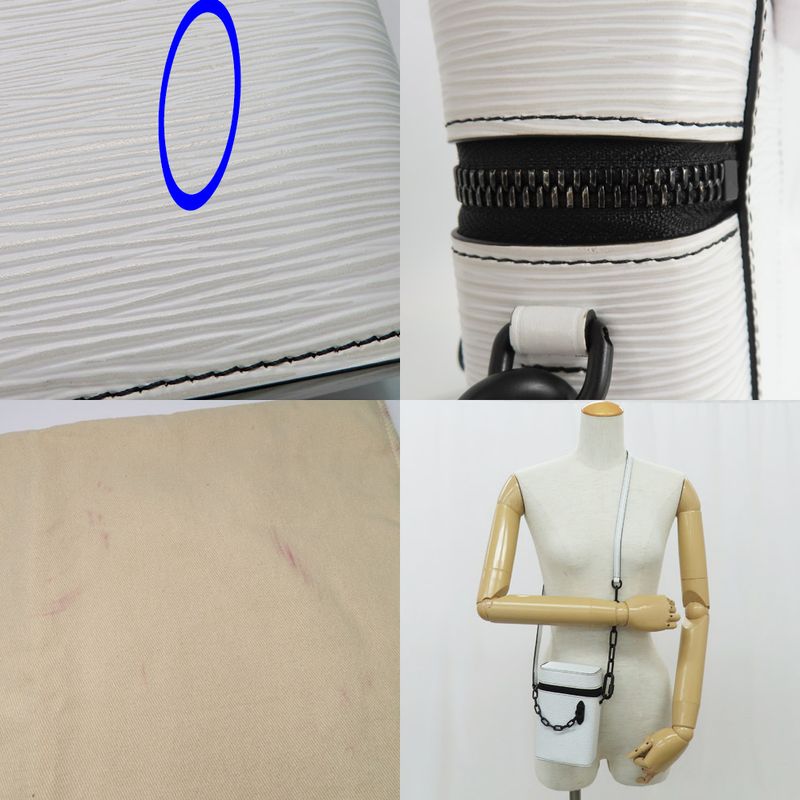 Louis Vuitton Phone Box M68791 Epi Bron White Shoulder Bag Black