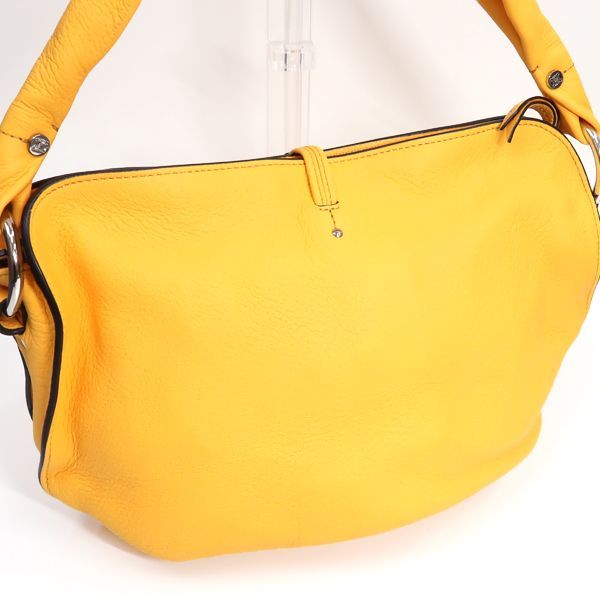 Celine Shoulder Bag 162863 Leather 1028 Yellow Cadena Celine