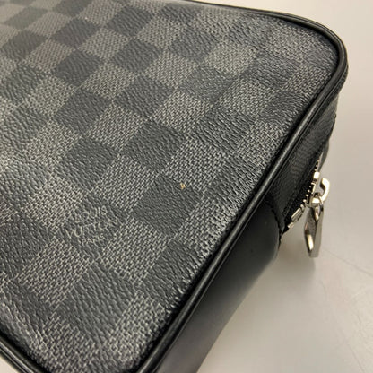 Louis Vuitton Damier Graphite Pochette Kasai Second Bag N41664 Black