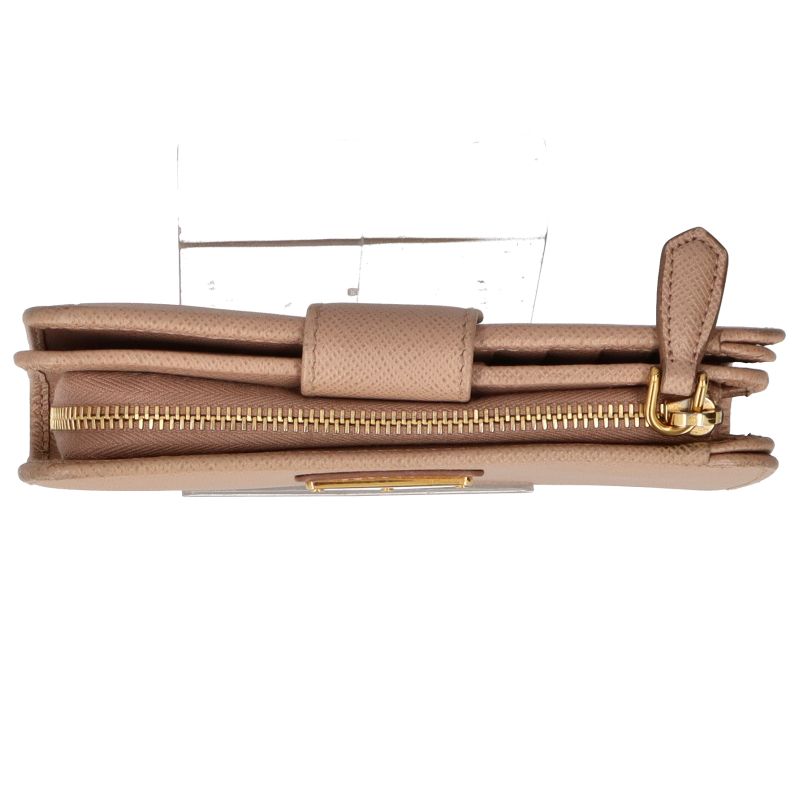 Prada Bifold Wallet 1ml225 Saffiano Women Beige (Cipria)