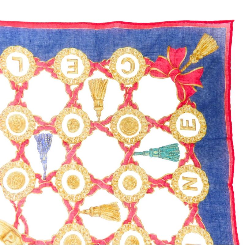 Celine Handkerchief Cotton Navy Red White Small Fashionable Ladies Women Celine
