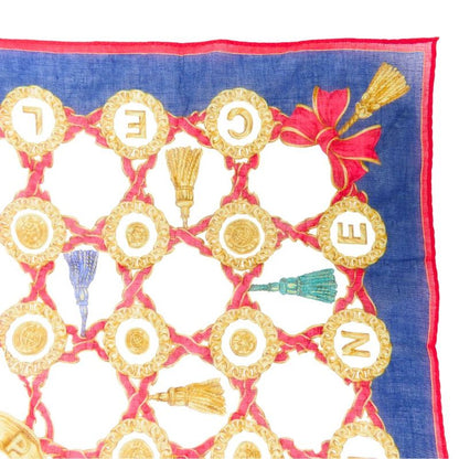 Celine Handkerchief Cotton Navy Red White Small Fashionable Ladies Women Celine