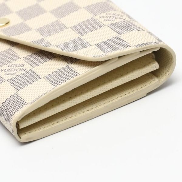 Louis Vuitton N63208 Damier Azure Long Wallet Portefeuille And Sarah Long