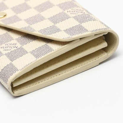 Louis Vuitton N63208 Damier Azure Long Wallet Portefeuille And Sarah Long