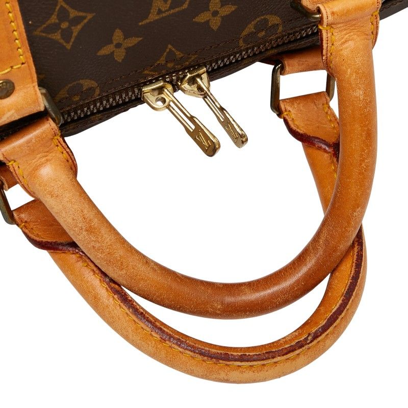 Louis Vuitton Monogram Keepall 55 Boston Bag Travel Bag M41424 Brown PVC