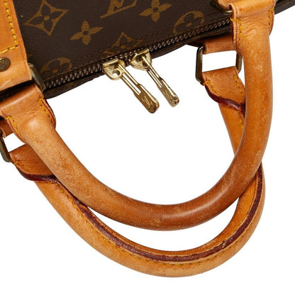 Louis Vuitton Monogram Keepall 55 Boston Bag Travel Bag M41424 Brown PVC