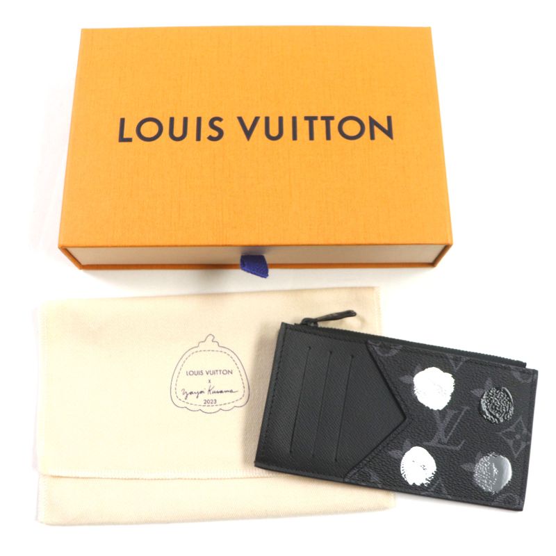 Louis Vuitton Yayoi Kusama M81930 Monogram Eclipse LV YK Coin Card Boulder