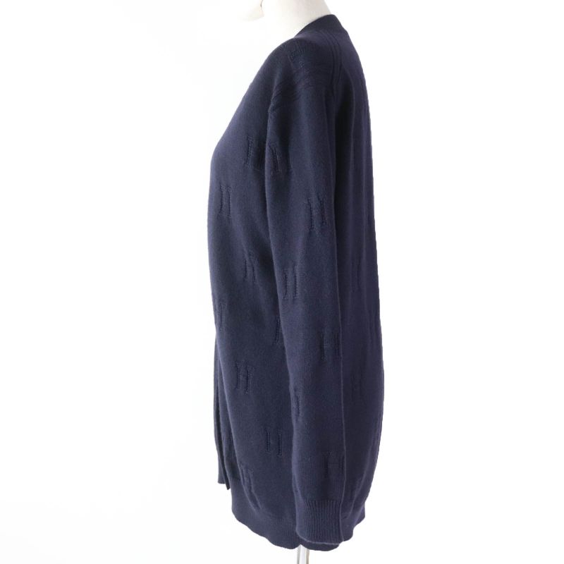 Hermes 2019 100% Wool H Pattern With Serie Buttons Long Sleeves Knit Cardigan