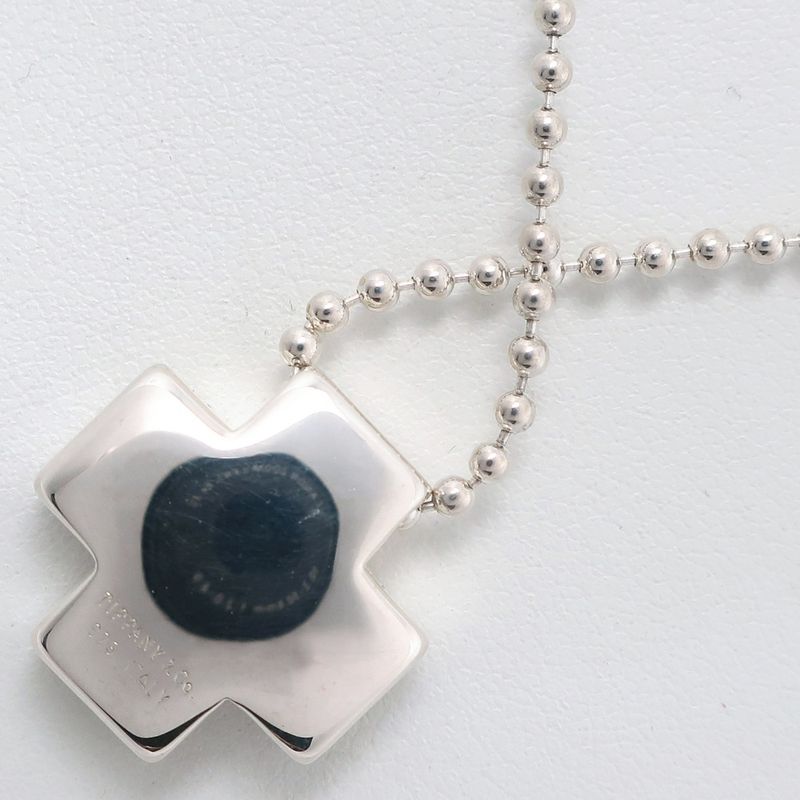 Tiffany & Co Roman Cross Ball Chain Silver 925 Ladies 13.6g Necklace