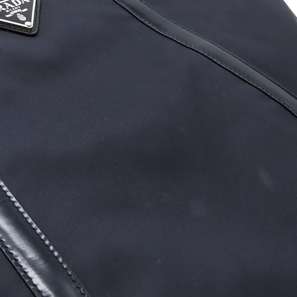 Prada 2way Bag Tessuto 2way Tote Bag Nylon Leather Navy Silver Hardware Navy