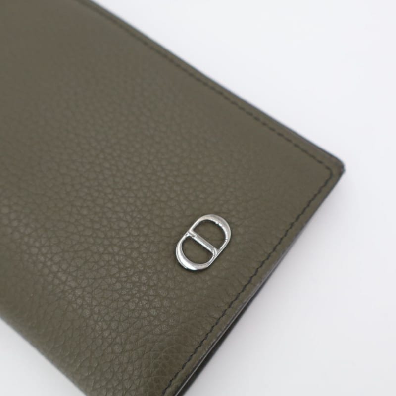 Christian DIOR Vertical Long Wallet Beige Leather 2esbc002cdi Long Wallet