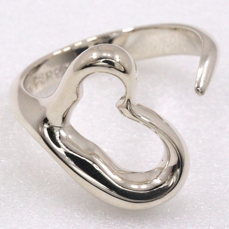 Tiffany & Co Open Heart Elsa Peretti Silver 925 Size 11 Ladies' 3.8g Ring