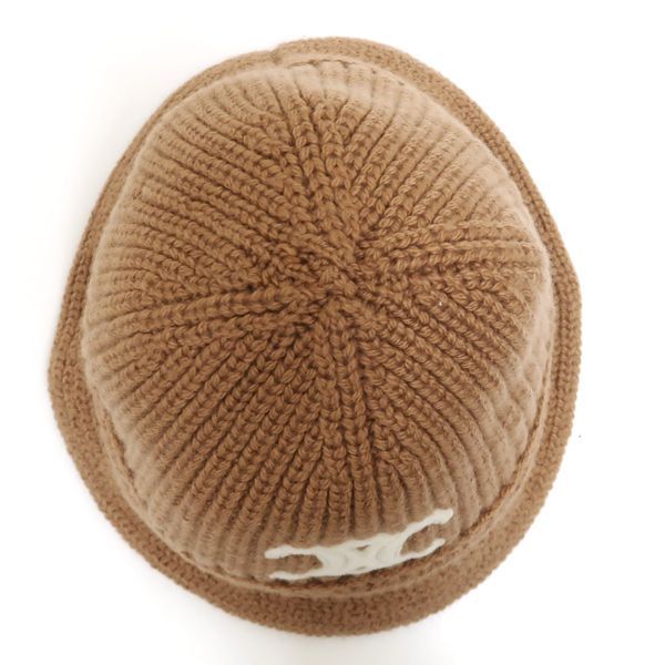 Celine Triomphe Crochet Bucket Hat 2a80t384d Camel Beige Cashmere Celine