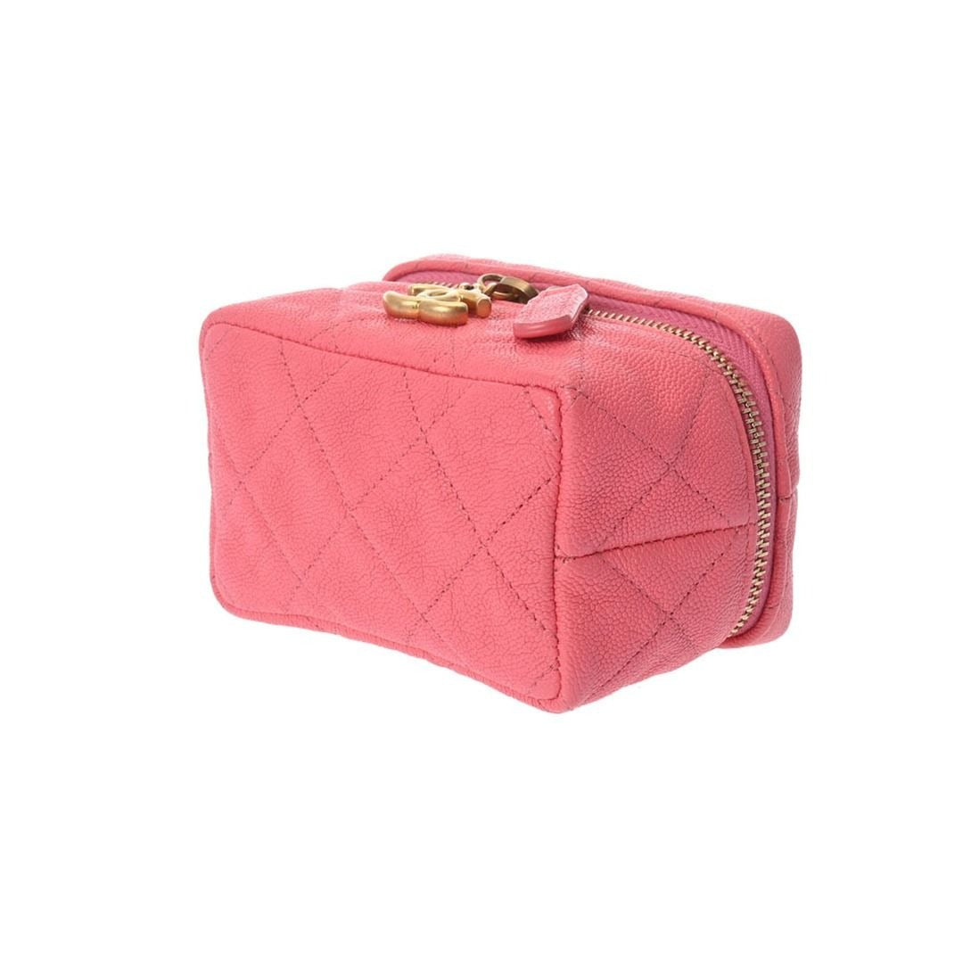 CHANEL Lambskin Quilted Mini Top Handle Rectangular Flap Bag Pink