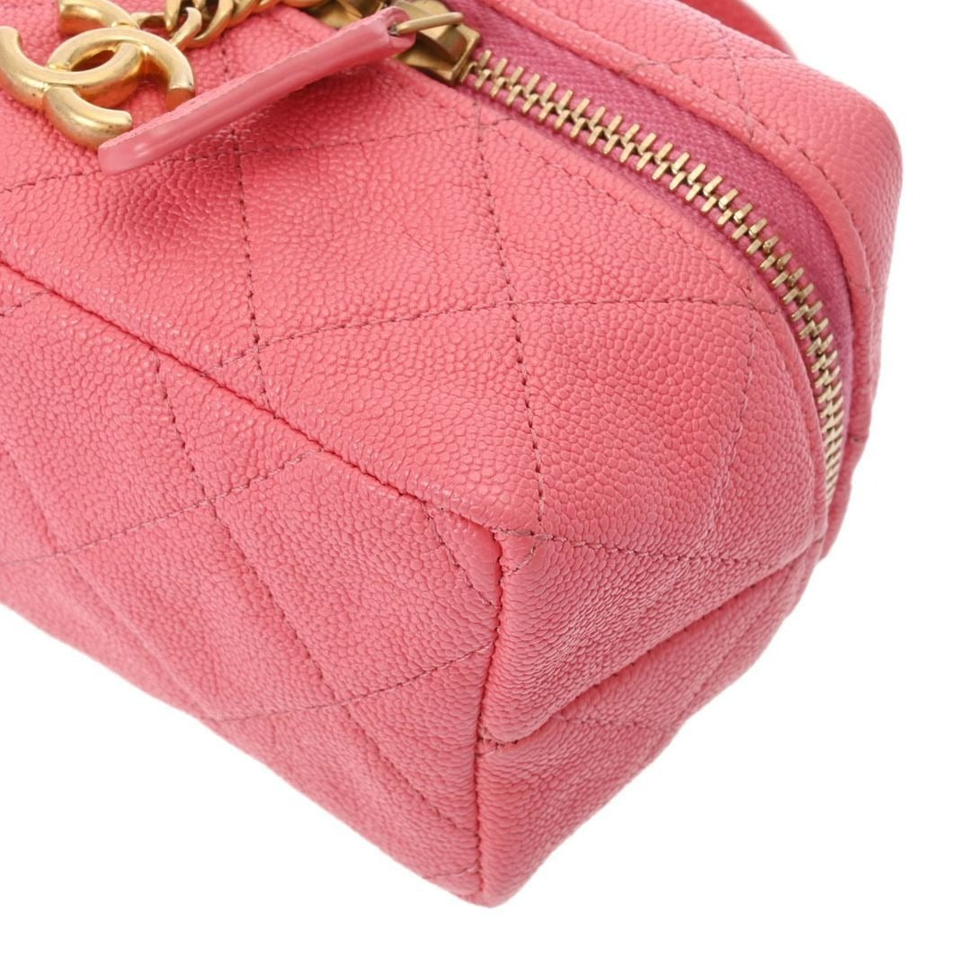 CHANEL Lambskin Quilted Mini Top Handle Rectangular Flap Bag Pink