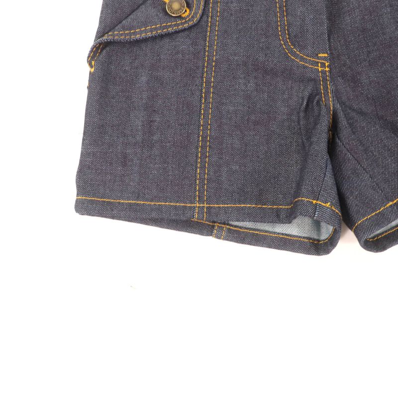 Louis Vuitton Leather Monogram With Logo Patch Flower Stitch Design Denim