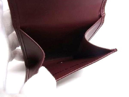 Cartier Must Line Leather Coin Case Coin Purse Coin Purse Bordeaux