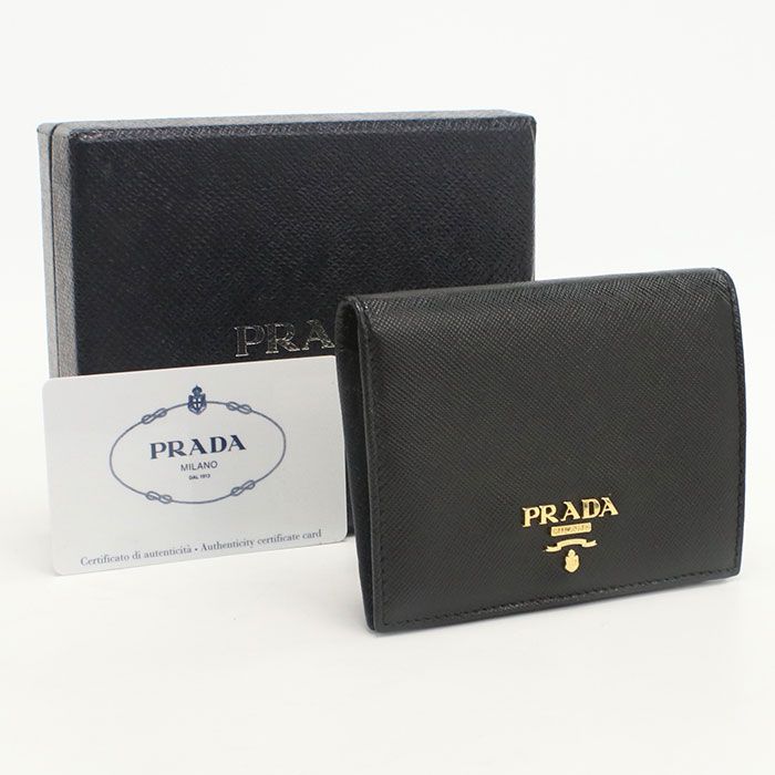 Prada Saffiano Leather Wallet 1mv204 QWA F0002 Bifold Wallet Leather Women