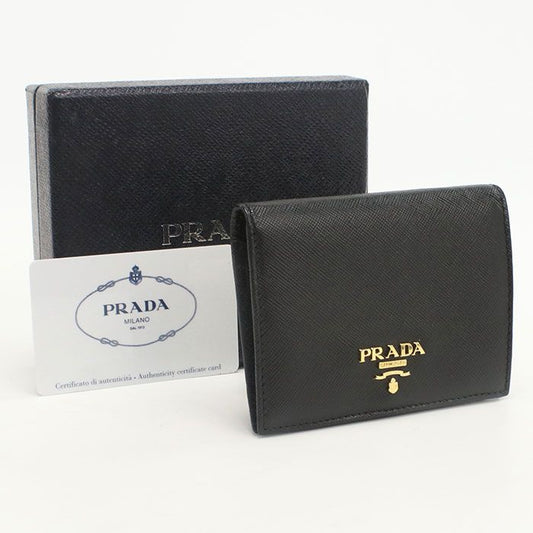 Prada Saffiano Leather Wallet 1mv204 QWA F0002 Bifold Wallet Leather Women