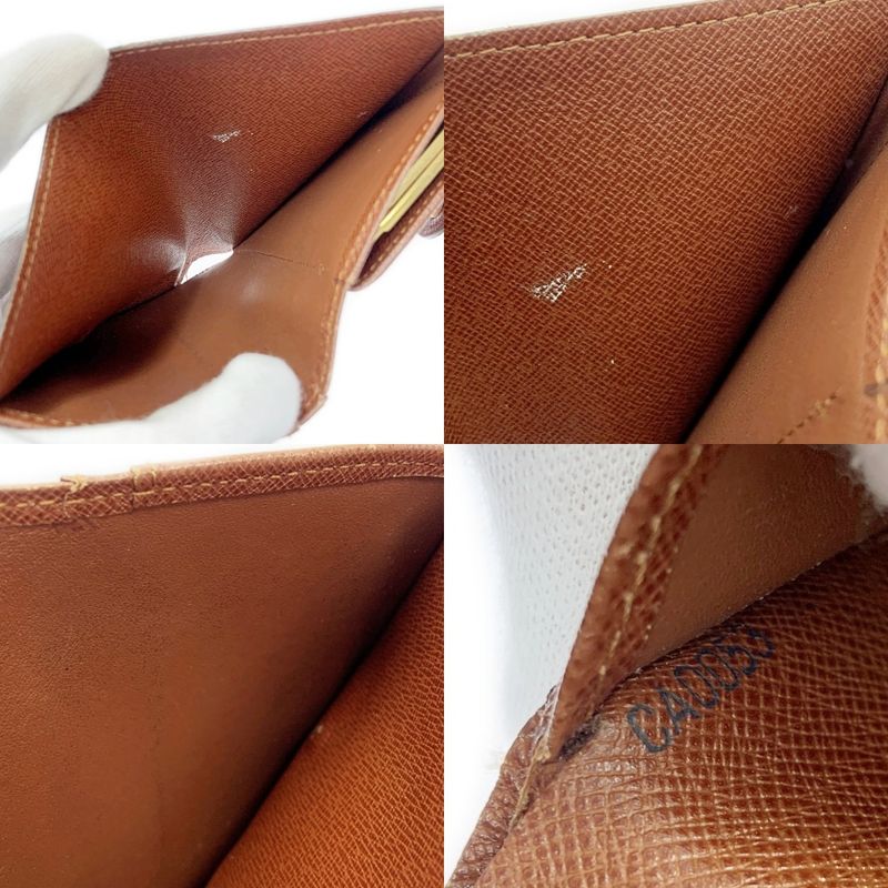 Louis Vuitton M61663 Monogram PVC Portmonnais Vieviennois Brown 403688 Bifold