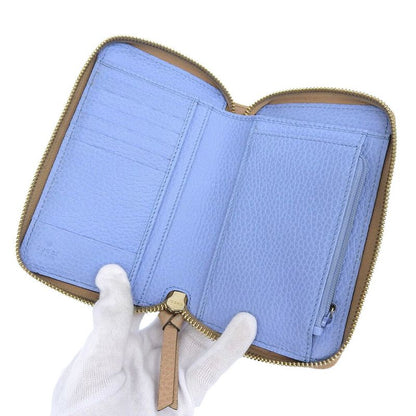 With Box Gucci 2017 354497 Teal Leather Round Zip Wallet Bifold Wallet With