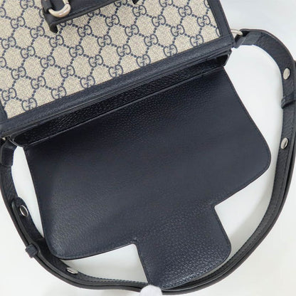 Gucci Horsebit 1955 Medium 602204 Shoulder Bag Navy - GG Supreme