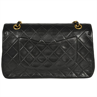 Chanel Matelasse 25 Chain Shoulder Bag Lambskin A01112 Black Gold Hardware Coco