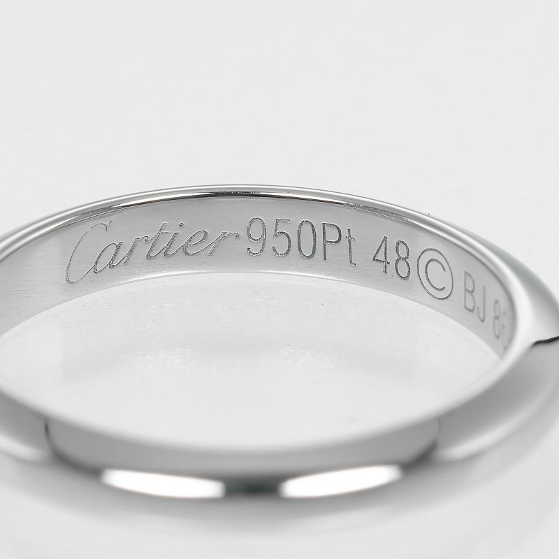 Cartier Declaration Pt950platinum #8 Ladies 4.1g Ring