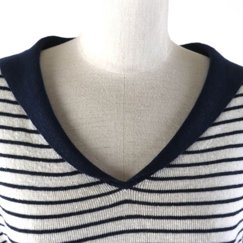 Christian DIOR 24SS 444s67am785 Linen Cashmere Silk Blend Sailor Collar