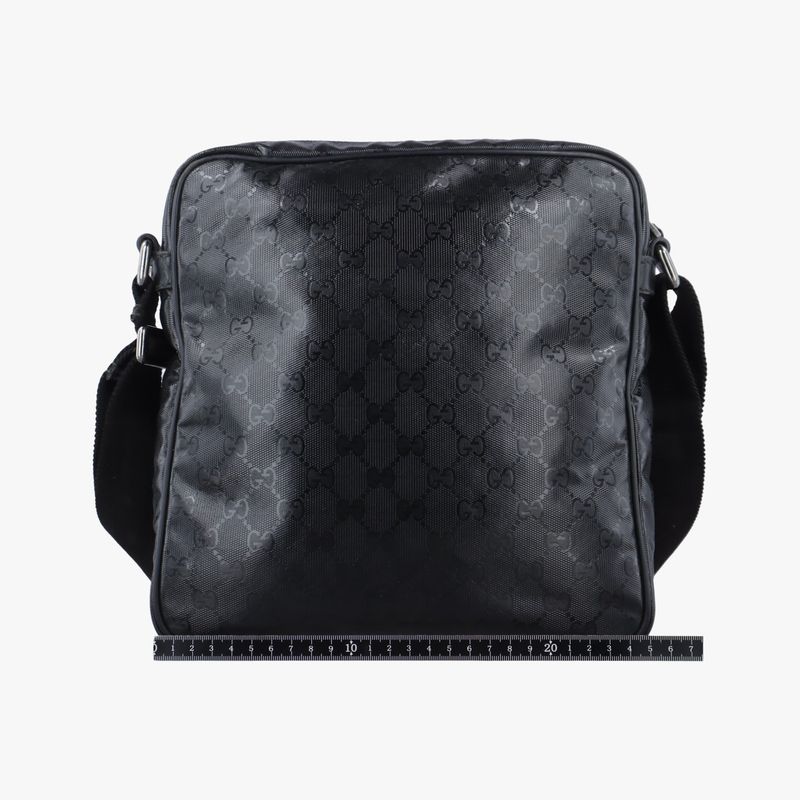 Guccigg Imprime Messenger Black PVC Coated Canvas 201448 I7043190