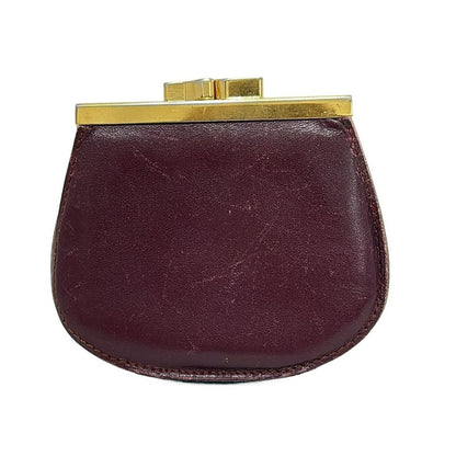Cartier Coin Case Must Line Bordeaux Clasp Leather
