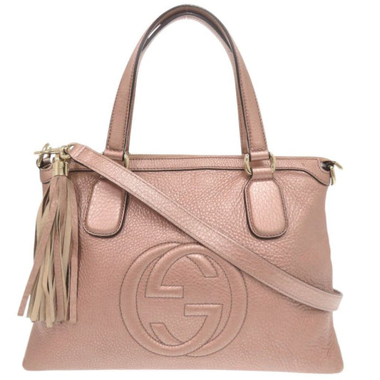 Gucci Soho 308362 Leather Pink 2WAY Handbag Shoulder Bag 1692 Gucci