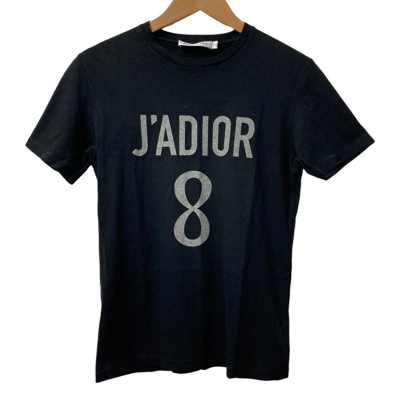 Christian Dior J'adior 8 Print Short Sleeve T-Shirt XS Black Women Used