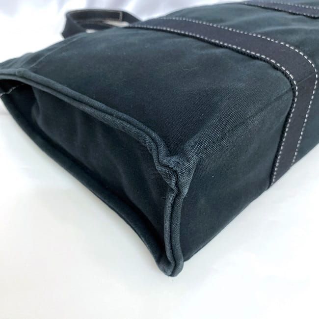 Hermes Deauville Tote MM Navy Black Ec20554