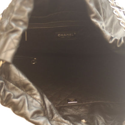 Chanel As3262 Black Shiny Calf Svhardware Chanel 22 Large Shoulder Bag Silver